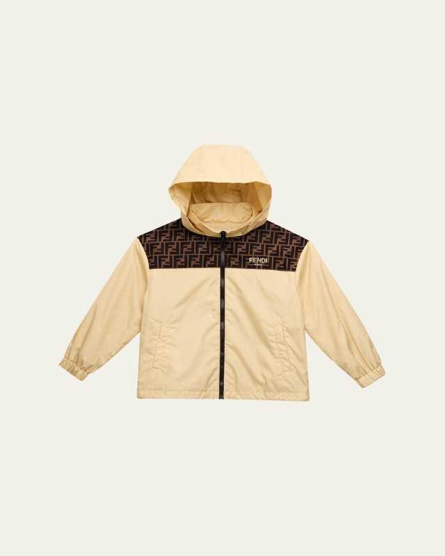 Boy's FF Monogram Windbreaker, Size 8-12